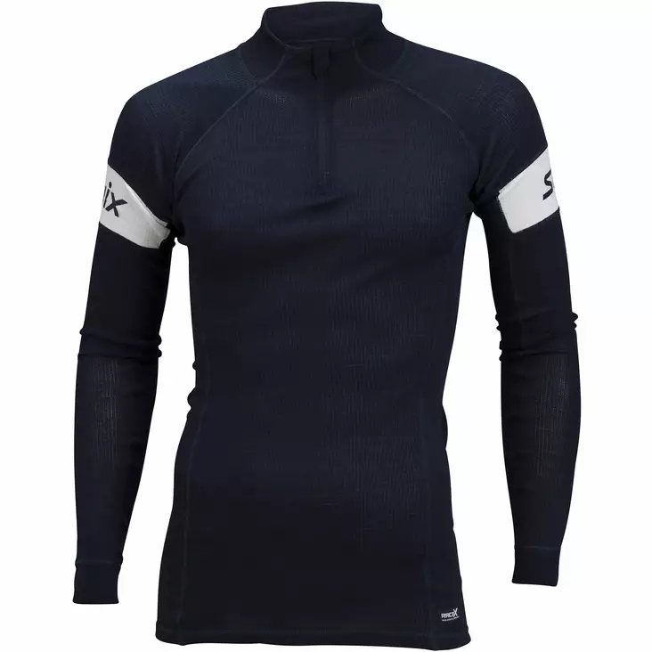 Swix RaceX Warm Bodyw halzip - miesten lämmin tekninen aluspaita - Merinovillaiset ja tekniset alusasut - 40492-75100 - 1
