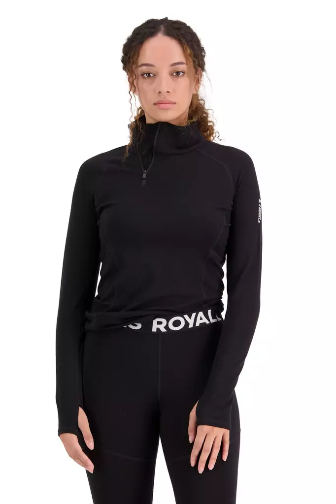 Mons Royale - Olympus Half Zip - naisten merinovillainen aluspaita - Merinovillaiset ja tekniset alusasut - 100017-1165-001 - 1