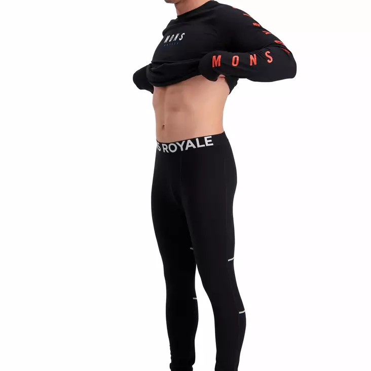 Mons Royale Olympus 3.0 Legging, miesten merinovillaiset pitkät kalsarit - Merinovillaiset ja tekniset alusasut - 69-1071-001 - 1