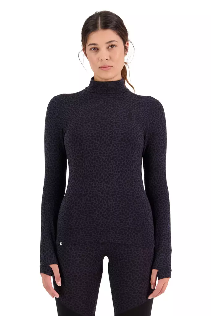 Mons Royale - Cascade Merino Flex 200 LS Mock Neck - naisten merinovillainen välipaita - Merinovillaiset ja tekniset alusasut - 100620-2165-582 - 1