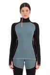 Mons Royale - Olympus Half Zip - naisten merinovillainen aluspaita - Merinovillaiset ja tekniset alusasut - 100017-1165-374 - 1