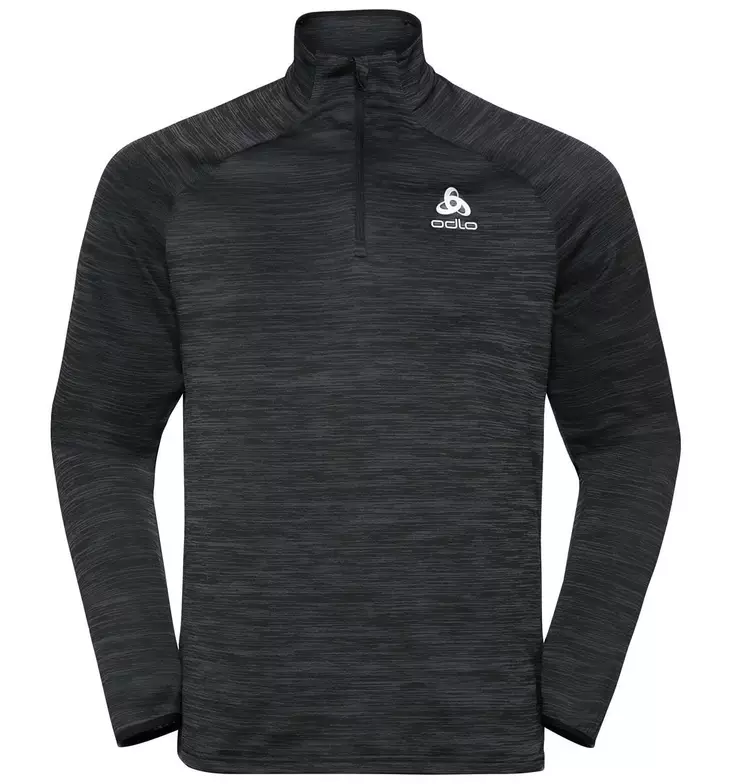 Odlo - Run Easy Warm Midlayer 1/2 Zip - miesten tekninen välipaita - Merinovillaiset ja tekniset alusasut - 85-313262-60008 - 1