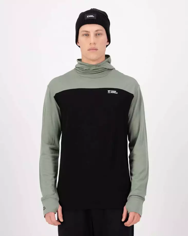 Mons Royale Yotei Powder Hood LS - Merinovillaiset ja tekniset alusasut - 100071-1171-929 - 1