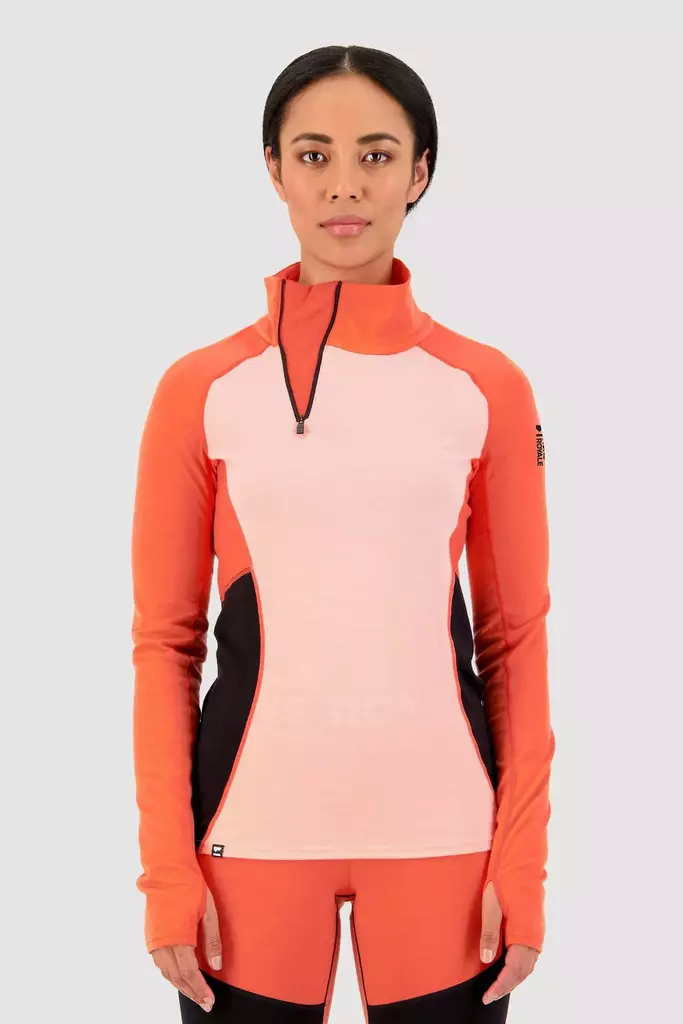 Mons Royale - Olympus Half Zip - naisten merinovillainen aluspaita - Merinovillaiset ja tekniset alusasut - 100017-1165-649 - 1