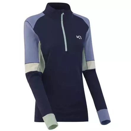 Kari Traa YDLING H/Z, naisten merinovillainen paita - Merinovillaiset ja tekniset alusasut - 622087-DENIM - 1