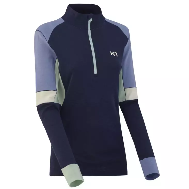 Kari Traa YDLING H/Z, naisten merinovillainen paita - Merinovillaiset ja tekniset alusasut - 622087-DENIM - 1