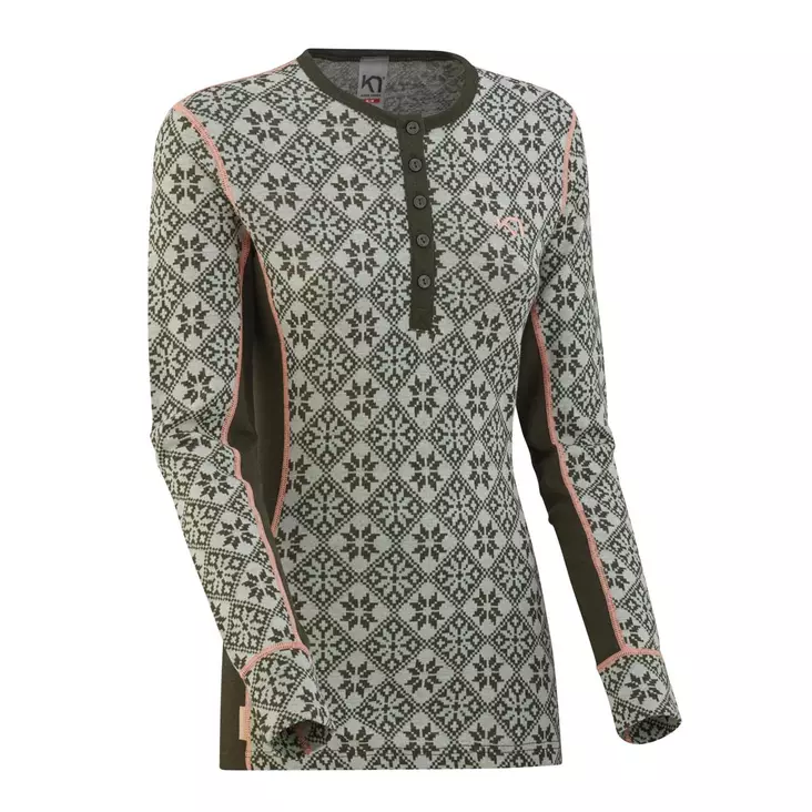 Kari Traa ROSE LS, naisten merinovillainen paita - Merinovillaiset ja tekniset alusasut - 621779-WOODS - 1
